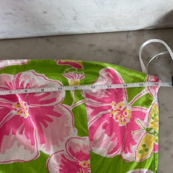 LILLY PULITZER Maui Punch Pink Green Strapless Dress 6 Vintage - Picture 17 of 17